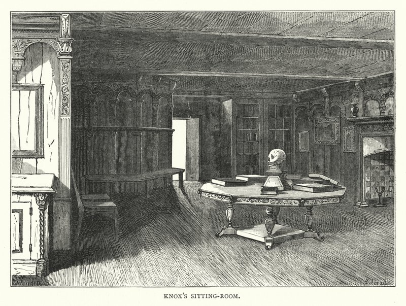 Knox nappalija (metszet) alkotó: English School