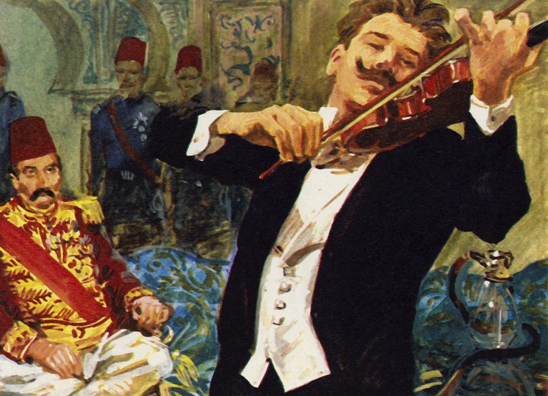 Kreisler Konstantinápolyba ment nyaralni, és felkérték, hogy játsszon II. Abd-el-Hamid szultán előtt. alkotó: English School