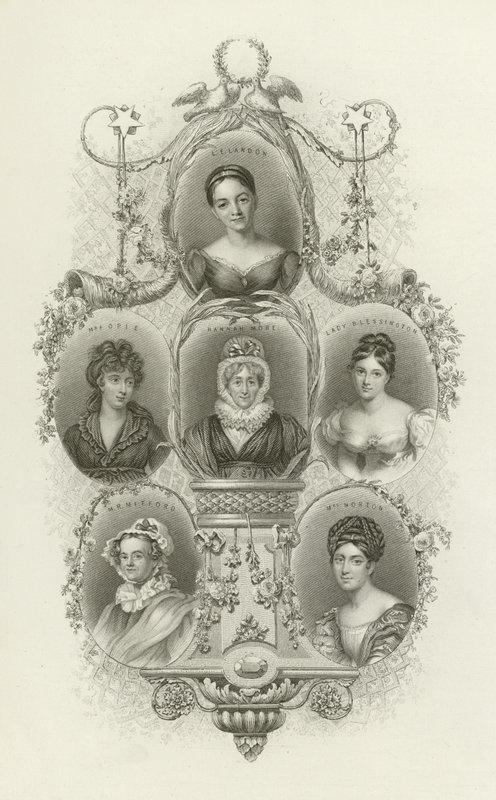 L E Landon, Mrs Opie, Hannah More, Lady Blessington, M R Mitford, Mrs Norton alkotó: English School