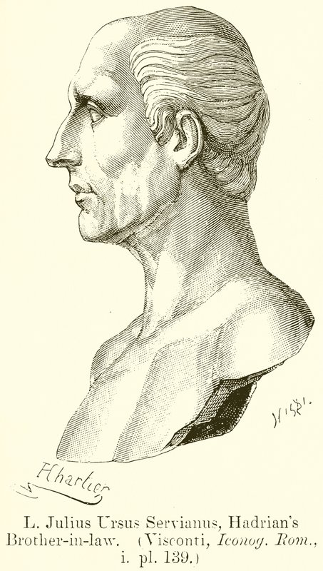 L. Julius Ursus Servianus, Hadrianus sógora. (Visconti, Iconog. Rom., i. pl. 139) alkotó: English School