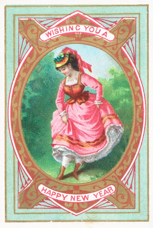 Lady Dancing, újévi kártya alkotó: English School