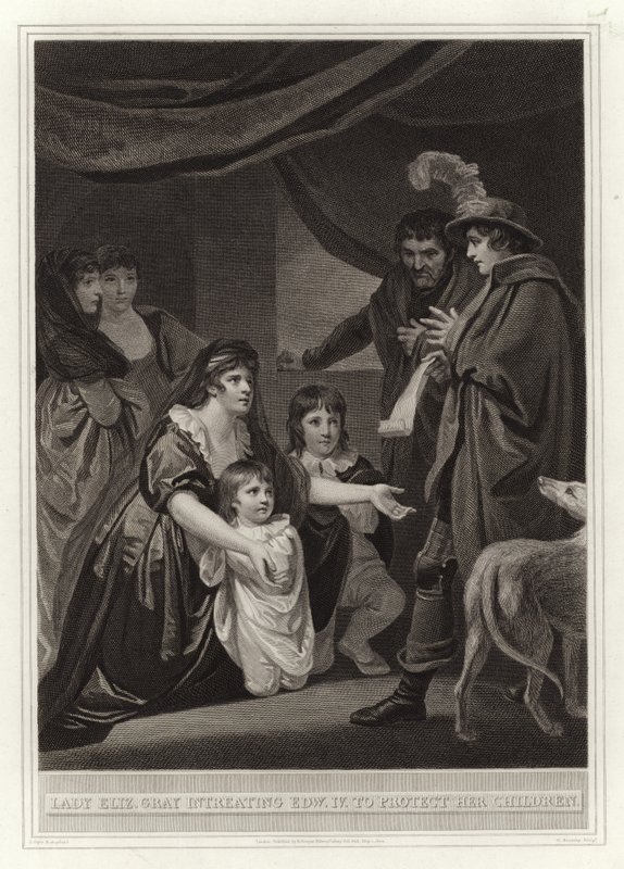 Lady Elizabeth Gray érdekes Edw IV, hogy megvédje gyermekeit alkotó: English School