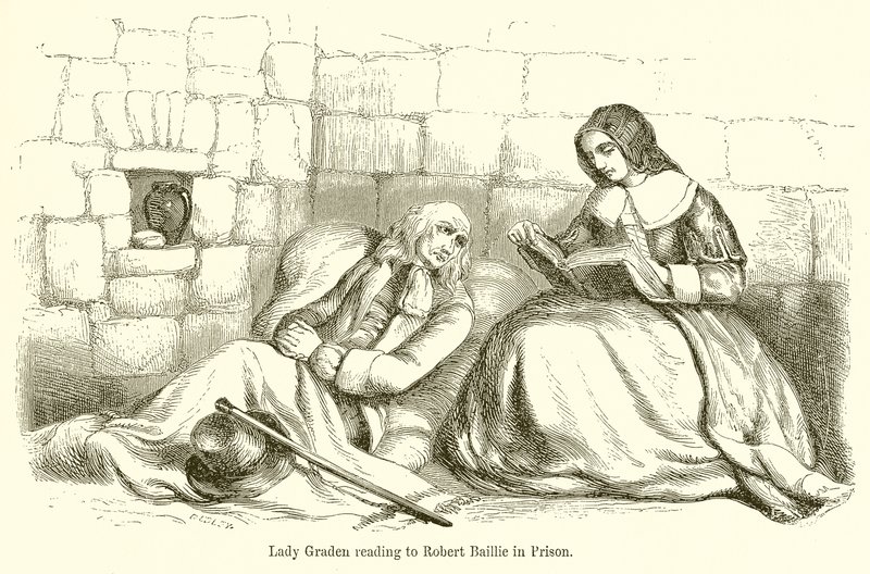 Lady Graden felolvas Robert Baillie-nek a börtönben alkotó: English School