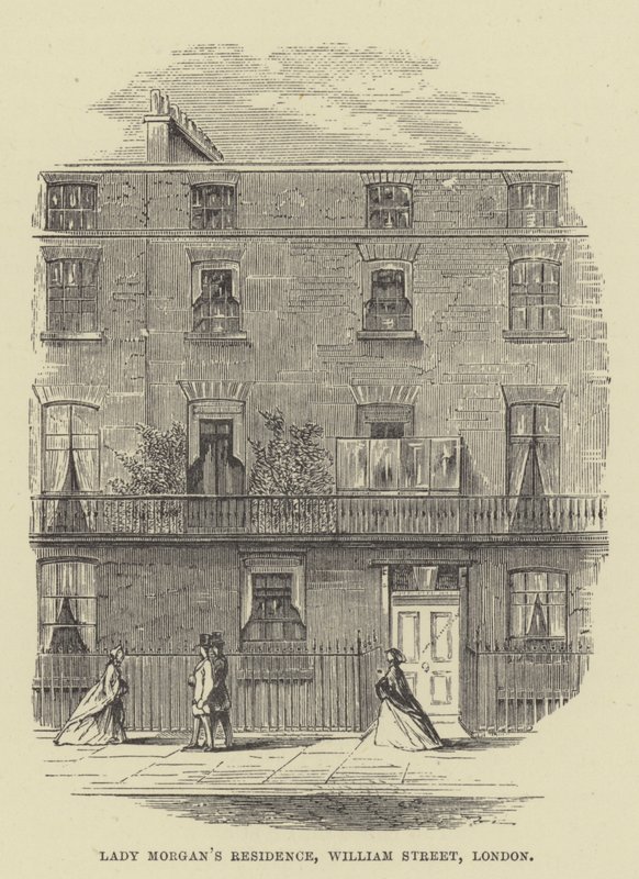 Lady Morgan rezidenciája, William Street, London (metszet) alkotó: English School