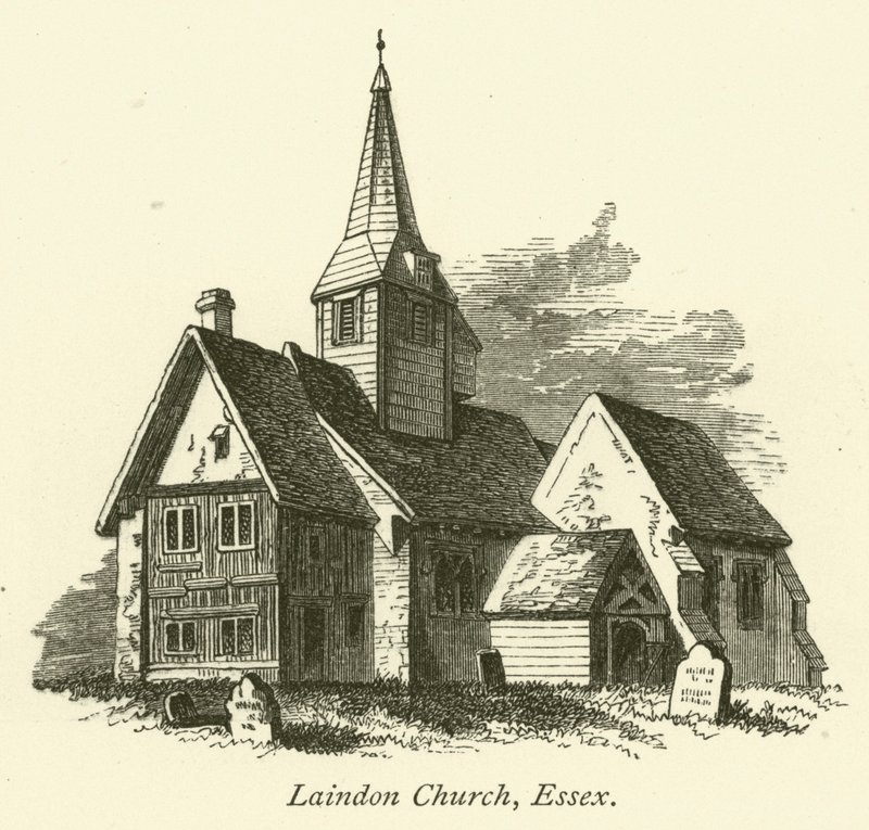 Laindon templom, Essex (metszet) alkotó: English School