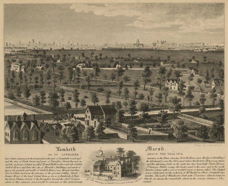 Lambeth Marsh, ahogyan 1670 körül megjelent alkotó: English School