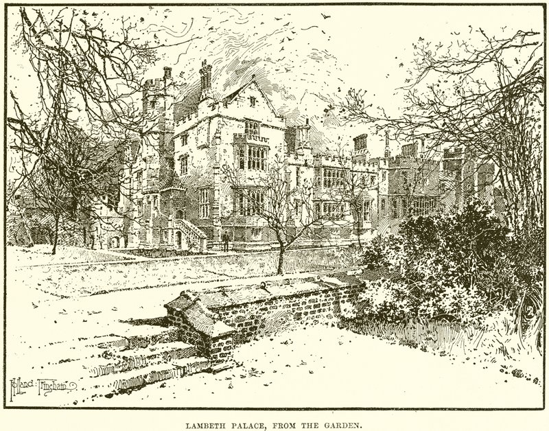Lambeth-palota, a kertből alkotó: English School