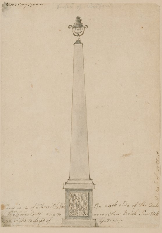 Lámpa a londoni Bedford House közelében, 1799-ben leszerelték alkotó: English School