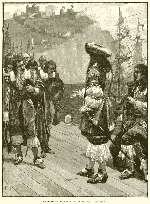 II. Károly partraszállása Doverben alkotó: English School