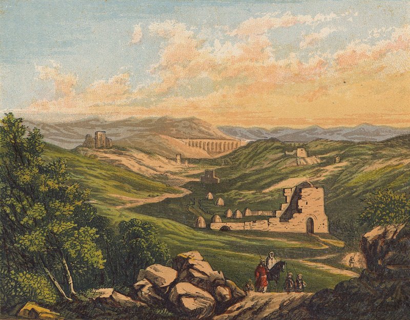 Tájkép a Szentföldön (színes litográfia) alkotó: English School