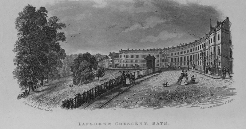 Lansdown Crescent, Bath (metszet) alkotó: English School