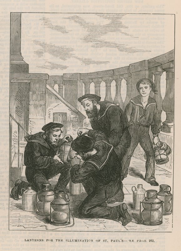 Lámpák a Szent Pál-székesegyház megvilágítására alkotó: English School