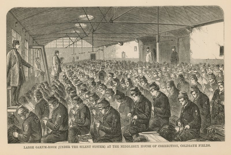 Nagy tölgyfa szoba a Middlesex House of Correction-ban alkotó: English School