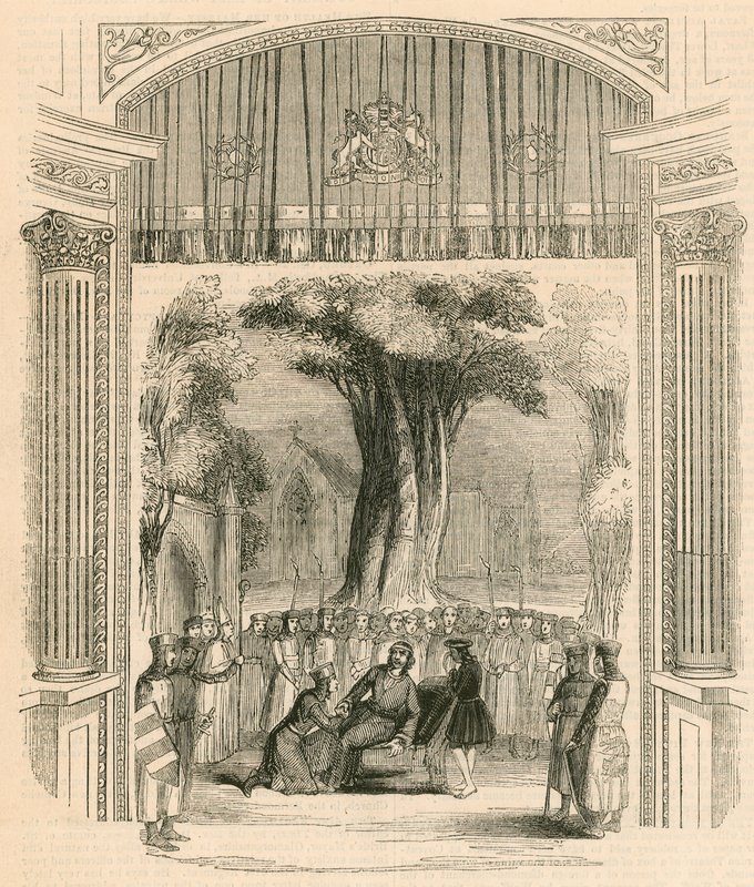 Utolsó jelenet a King John című darabban, Drury Lane Theatre, London alkotó: English School