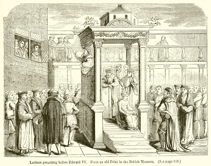 Latimer prédikál VI. Edward előtt alkotó: English School