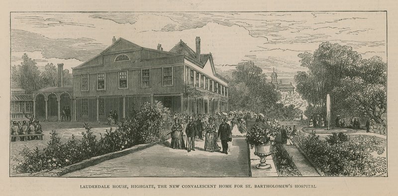 Lauderdale House, Highgate, London, a St Bartholomews Kórház új lábadozó otthona alkotó: English School
