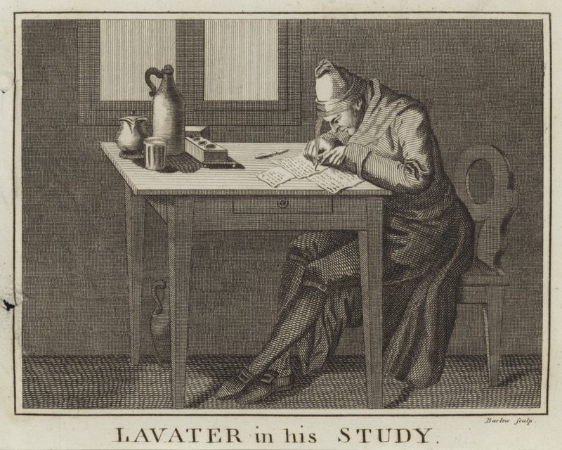 Lavater a dolgozószobájában alkotó: English School