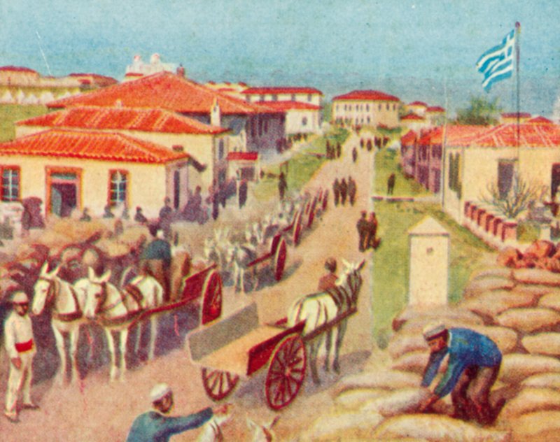 Lemnosz, a Mudrosz-öbölnél (színes litográfia) alkotó: English School
