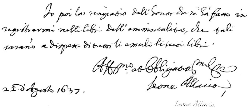 Leone Allacio alkotó: English School