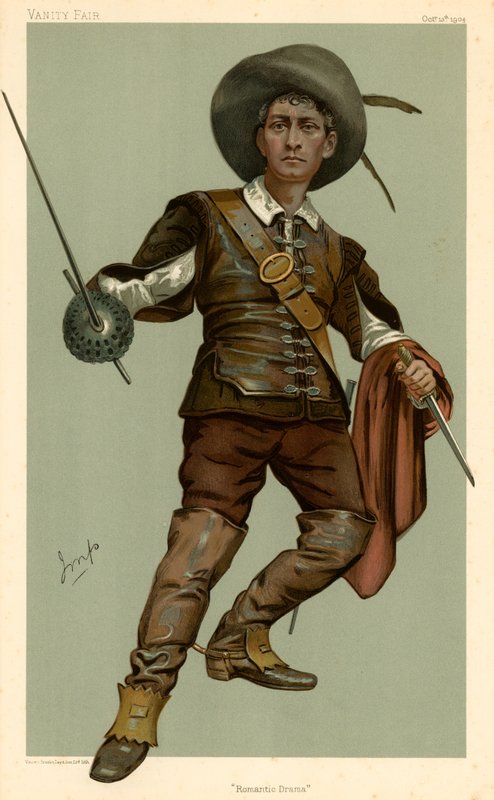 Lewis Waller, Romantikus dráma, Vanity Fair rajzfilm, 1904. október 13 alkotó: English School