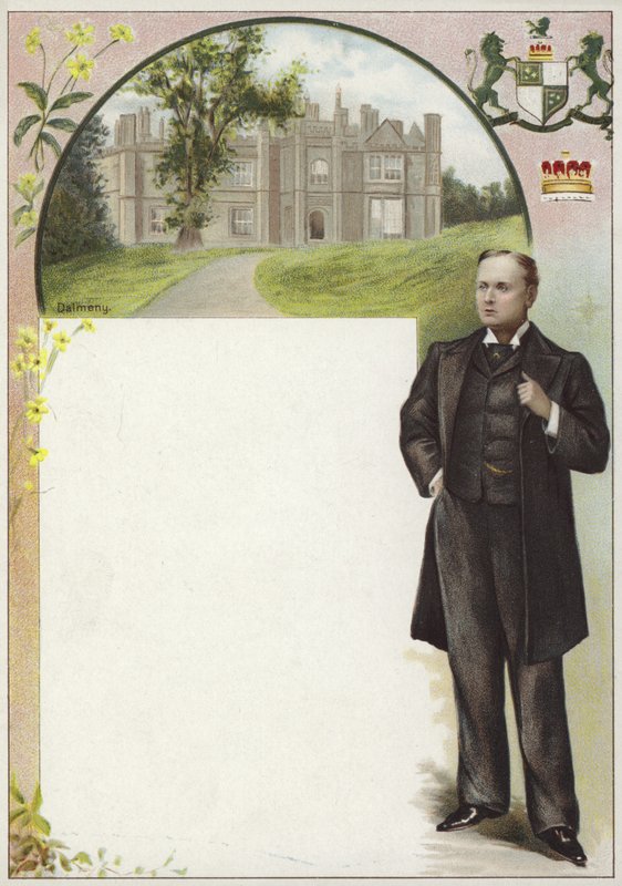 Liebig-kártya Lord Rosebery-vel alkotó: English School