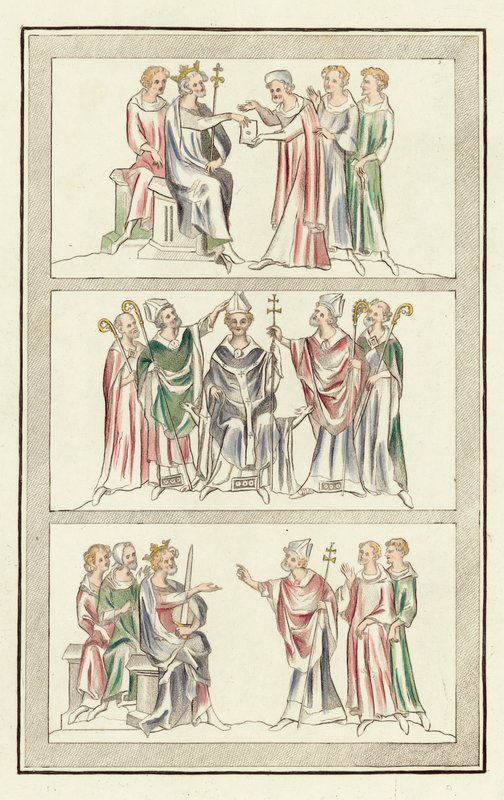 Thomas Becket élete (színes metszet) alkotó: English School