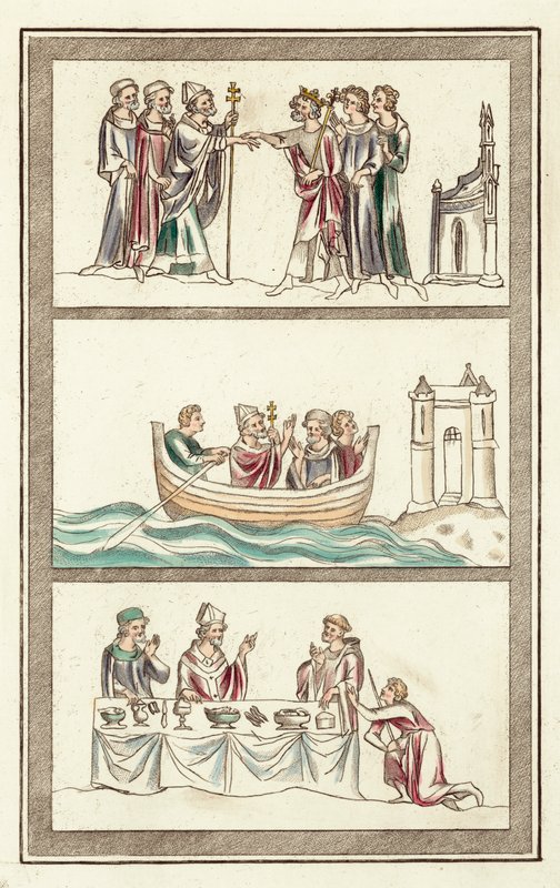 Thomas Becket élete (színes metszet) alkotó: English School