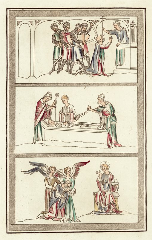 Thomas Becket élete (színes metszet) alkotó: English School