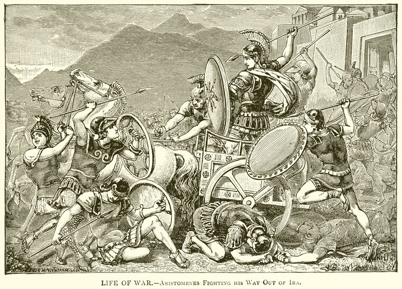 A háború élete. Aristomenes harcol Irából alkotó: English School