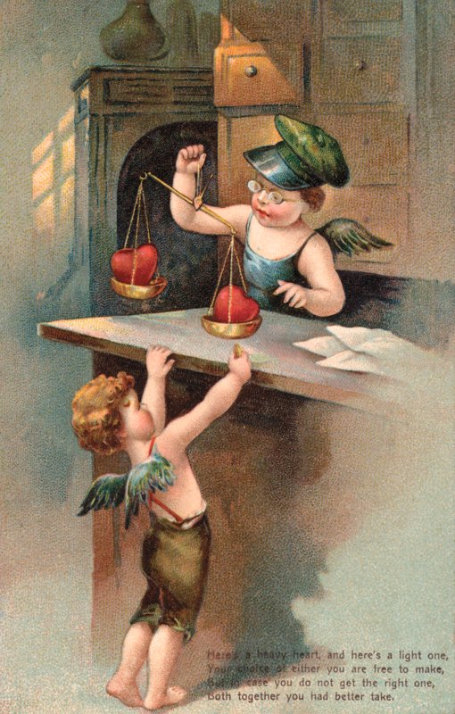 Könnyű és nehéz szív (chromolitho) alkotó: English School