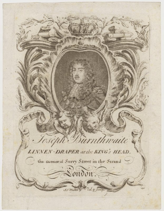 Linen Draper, John Burnthwaite, kereskedelmi kártya alkotó: English School