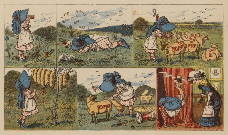 Kis Bo-Peep (színes litó) alkotó: English School