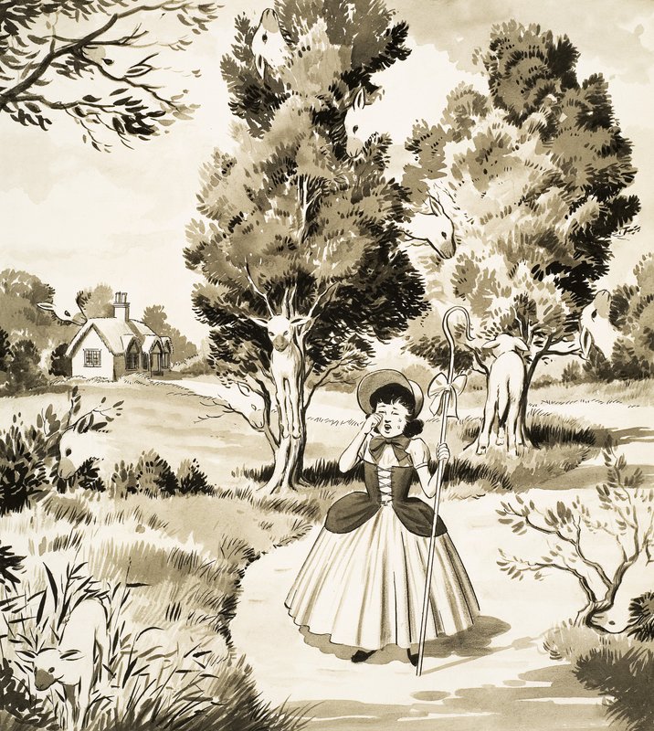 Little Bo Peep puzzle oldal alkotó: English School