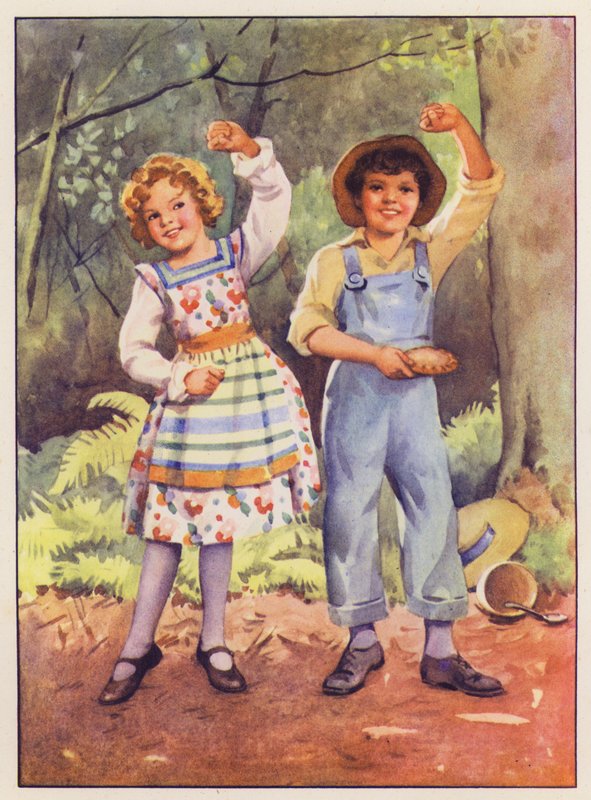 Little Jack Horner és Little Miss Muffet (színes litográfia) alkotó: English School