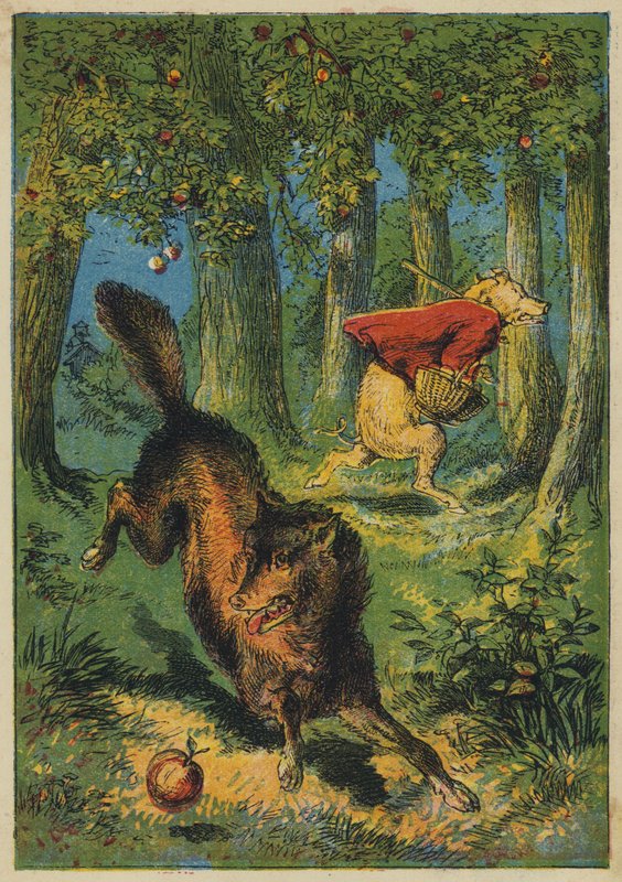 Kis malac menekül (színes litográfia) alkotó: English School