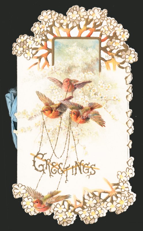 Little Robins in Flight, karácsonyi üdvözlőlap alkotó: English School