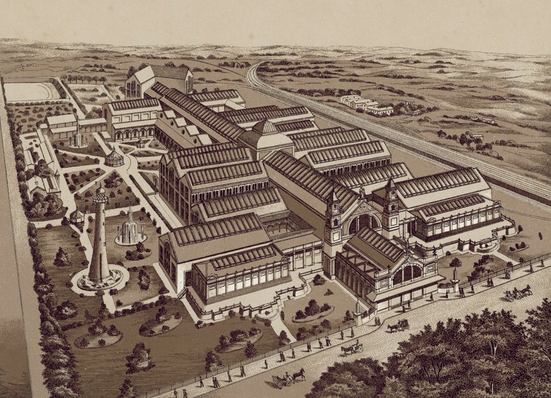 Liverpool: (litho): Hajógyári kiállítás 1886 (litho) alkotó: English School