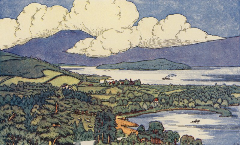 Loch Lomond (színes litó) alkotó: English School