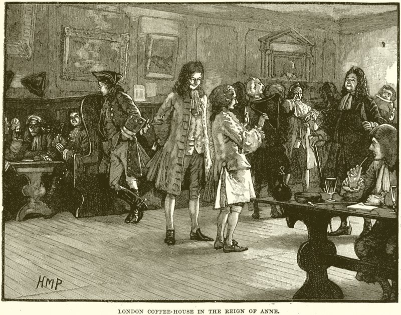 Londoni Kávéház Anne uralkodása alatt alkotó: English School