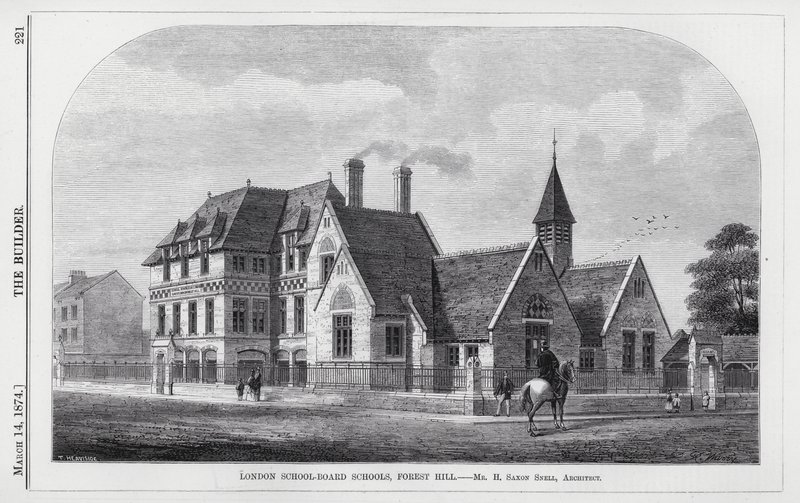 London School-Board Schools, Forest Hill (metszet) alkotó: English School