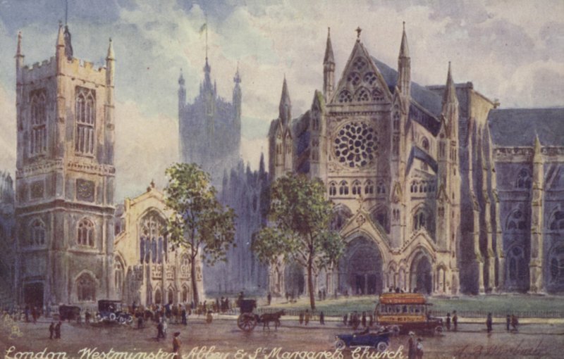 London, a Westminster Abbey és a St Margarets Church alkotó: English School