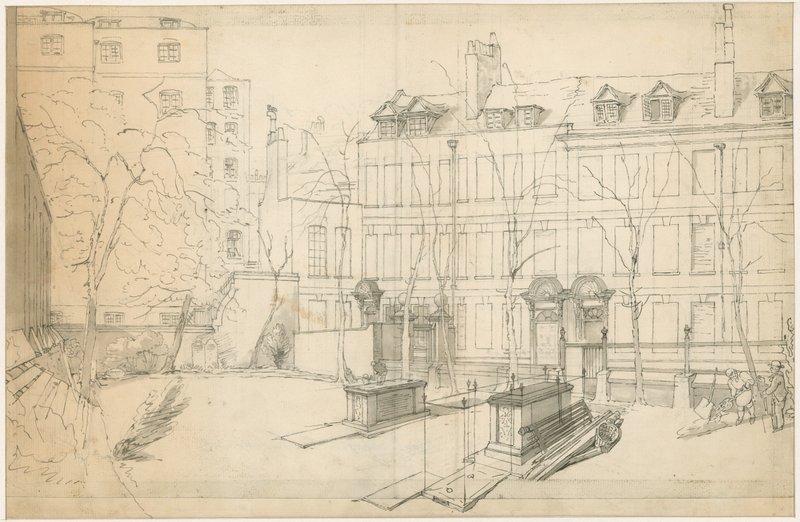 London templomkert (tinta papíron) alkotó: English School