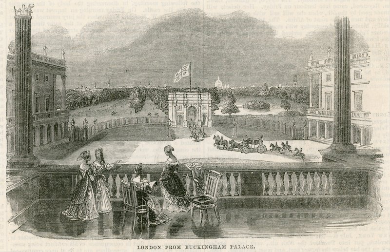London, a Buckingham-palotából alkotó: English School