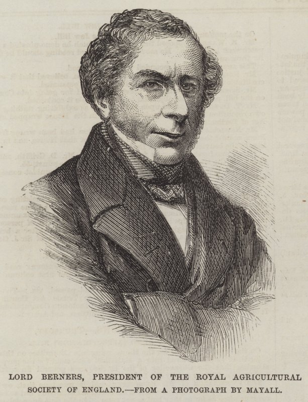 Lord Berners, az Angliai Királyi Mezőgazdasági Társaság elnöke (metszet) alkotó: English School