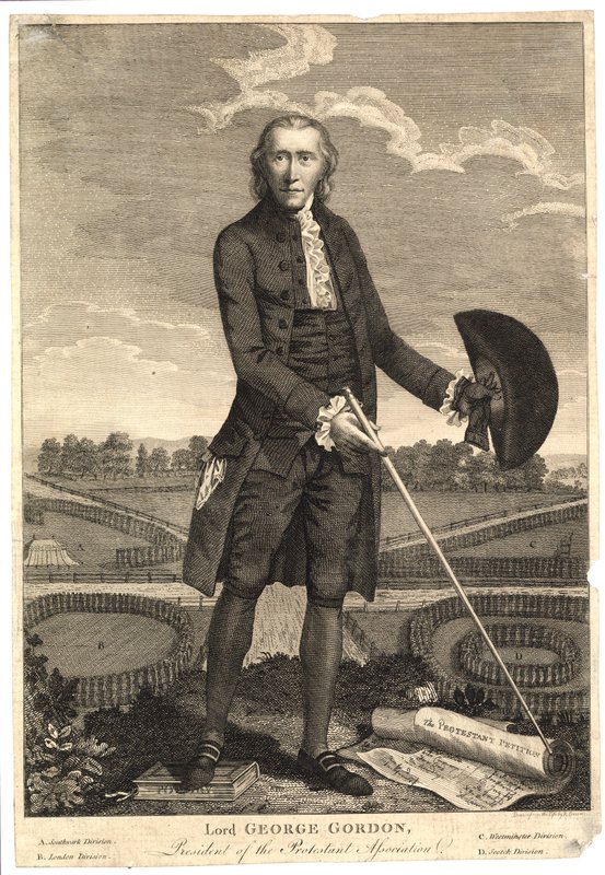 Lord George Gordon, a Protestáns Szövetség elnöke alkotó: English School