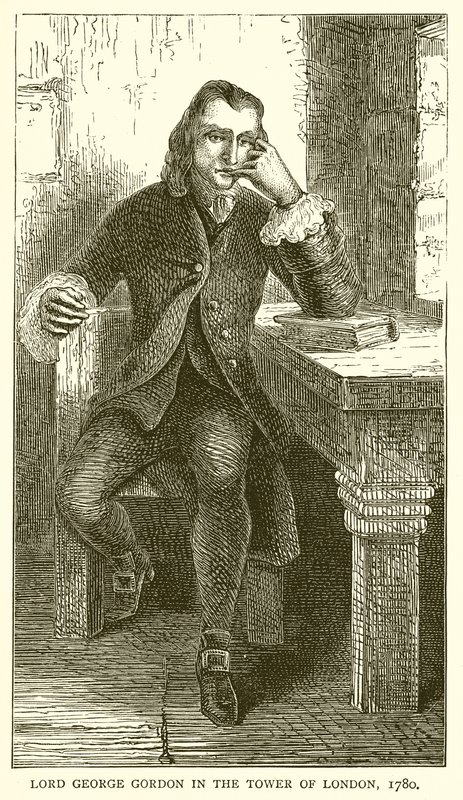 Lord George Gordon a londoni Towerben, 1780 alkotó: English School