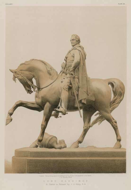 Lord Hardinge, A Statue in Bronze by J H Foley, R A (chromolitho) alkotó: English School