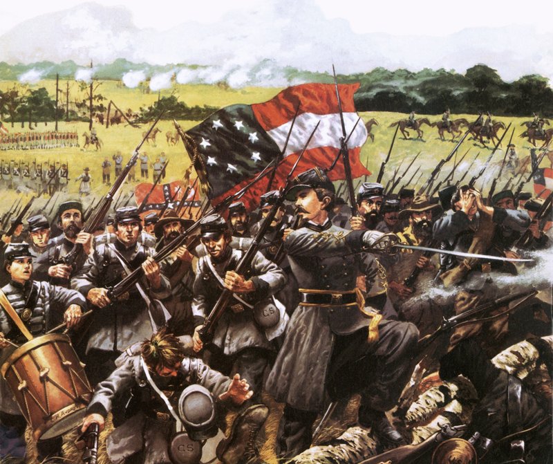 Loreta Janeta Velazquez, aki a Konföderációs Hadsereggel harcolt, férfinak álcázva alkotó: English School