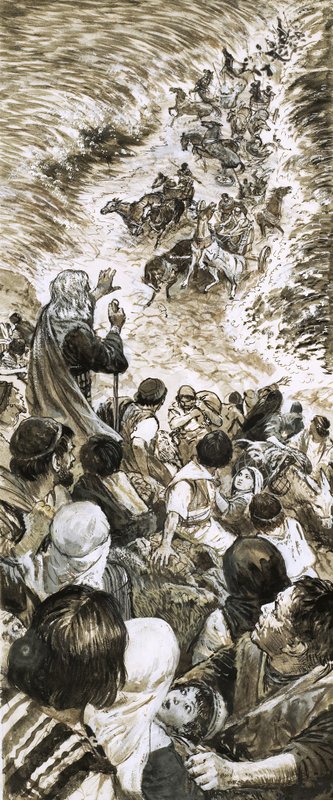 Elveszett a legendában: Amikor Mózes megosztotta a vizet alkotó: English School