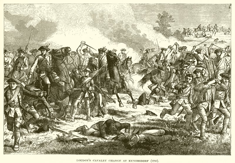 Loudons Cavalry roham Kunersdorfban alkotó: English School